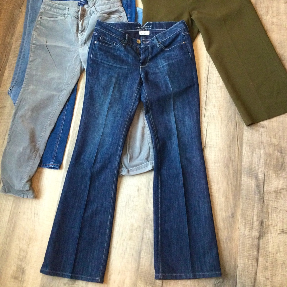 Lot of 5 jeans/pants. Banana Republic. Talbots. Closet clean out! 👖